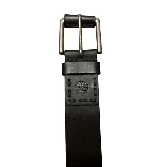 Timberland Men's Casual Black Leather Belt Size 32 Genuine Leather - Picture 2 of 6